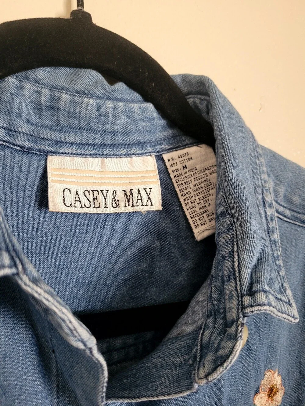 Vintage Embroidered Denim Shirt